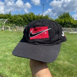 Nike Vintage 90s Swoosh Logo Just do It Embroidered Snapback Hat Cap Y2K Rare